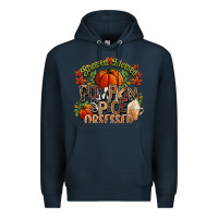 Navy Stressed blessed pumpkin spice obsessed Fall Premium Hoodie - NancyCooperArtShop
