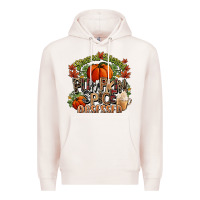 Pale Pink Stressed blessed pumpkin spice obsessed Fall Premium Hoodie - NancyCooperArtShop