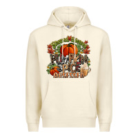 Sandshell Stressed blessed pumpkin spice obsessed Fall Premium Hoodie - NancyCooperArtShop