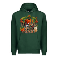 Sports Green Stressed blessed pumpkin spice obsessed Fall Premium Hoodie - NancyCooperArtShop