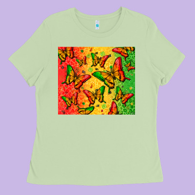 Juneteenth Butterfly Ladies Tee Designed By Zillion Design Studio