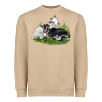 Mushroom two baby nigerian dwarf goat Heavyweight Sweatshirt - LillyAllenDesigns