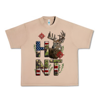 Burro Deer Hunting Usa Flag Urban Heavy Tee - LillyAllenDesigns