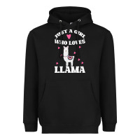 Llama Just A Girl Who Loves Llamas Heavyweight Hoodie | Teevron