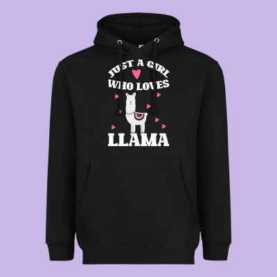 Llama Just A Girl Who Loves Llamas Heavyweight Hoodie Designed By Bettercallsaul