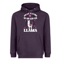 Plum Llama Just A Girl Who Loves Llamas Heavyweight Hoodie - Bettercallsaul