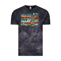 Cloud Black serape cowhide sunflower background Vintage Tee - AdoDesignShop