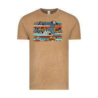 Vintage Camel serape cowhide sunflower background Vintage Tee - AdoDesignShop