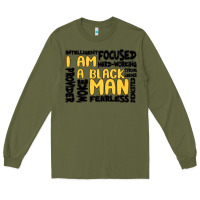 Army Green i am a black man Long Sleeve Tee - MaliasSmallBusiness