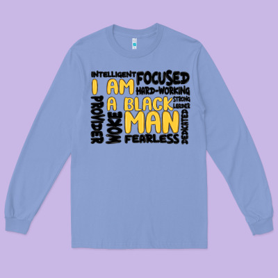 I Am A Black Man Long Sleeve Tee Designed By Maliassmallbusiness