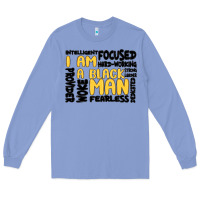 Colony Blue i am a black man Long Sleeve Tee - MaliasSmallBusiness
