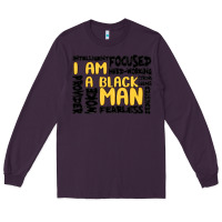 Plum i am a black man Long Sleeve Tee - MaliasSmallBusiness