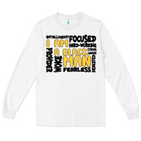 White i am a black man Long Sleeve Tee - MaliasSmallBusiness