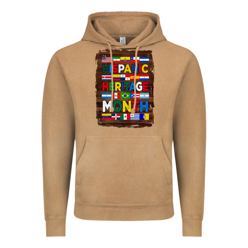 Hispanic Haritage Month Flags With Background Vintage Hoodie by BundleAndBundleShop | Teevron