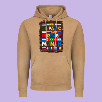 Hispanic Haritage Month Flags With Background Vintage Hoodie Designed By Bundleandbundleshop