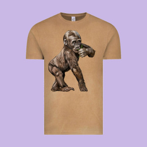 Baby Gorilla Vintage Tee Designed By Lillyallendesigns