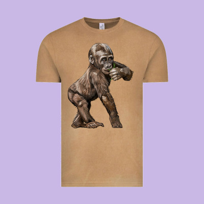 Baby Gorilla Vintage Tee Designed By Lillyallendesigns