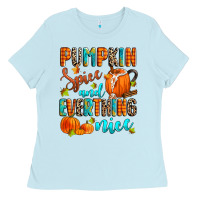 Baby Blue pumpkin spice and everthing nice Ladies Tee - Zillion Design Studio
