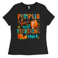 Black pumpkin spice and everthing nice Ladies Tee - Zillion Design Studio