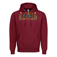 Burgundy teacher vibes libbey glass Zipper Hoodie - BundleAndBundleShop
