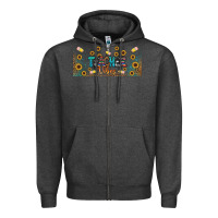 Charcoal Heather teacher vibes libbey glass Zipper Hoodie - BundleAndBundleShop
