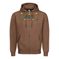 Chestnut teacher vibes libbey glass Zipper Hoodie - BundleAndBundleShop