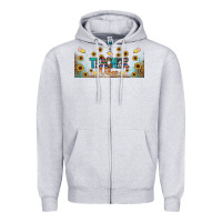 Heather Grey teacher vibes libbey glass Zipper Hoodie - BundleAndBundleShop