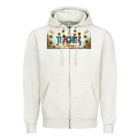 Oatmeal Heather teacher vibes libbey glass Zipper Hoodie - BundleAndBundleShop