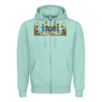 Seafoam teacher vibes libbey glass Zipper Hoodie - BundleAndBundleShop