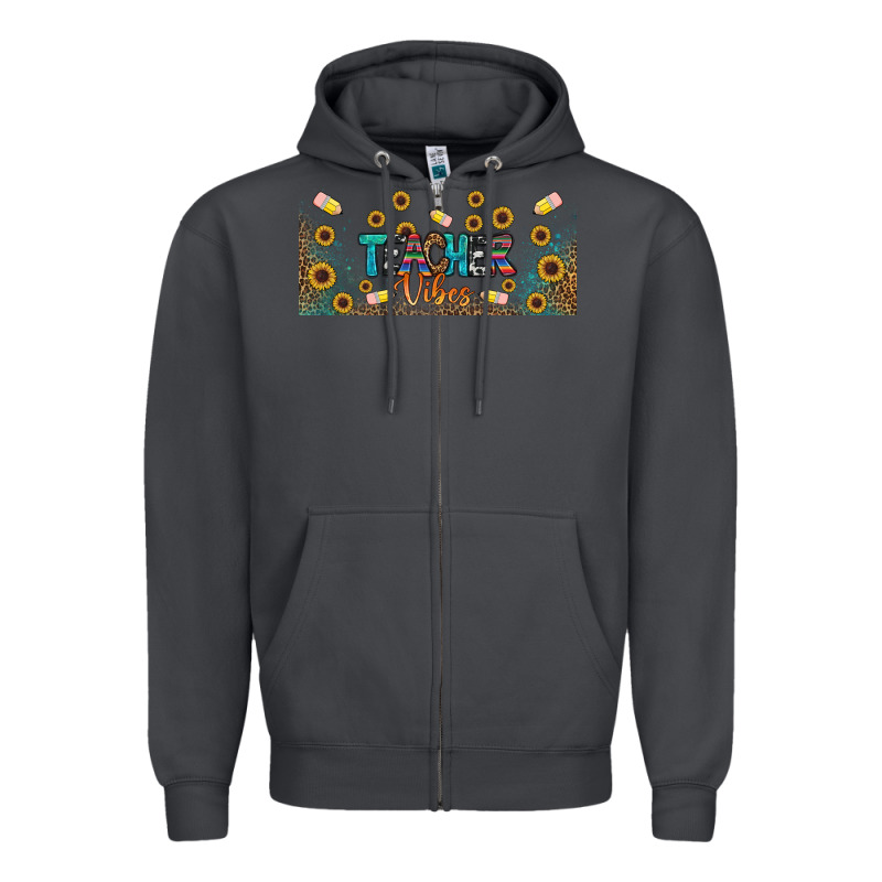 Teacher Vibes Libbey Glass Zipper Hoodie by BundleAndBundleShop | Teevron