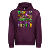 Mauve Wine throw me something mister mardi gras olivia Urban Hoodie - OliviaCreatesArt