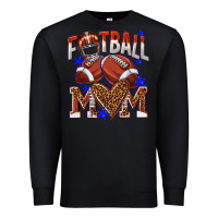Black American Football Mom Premium Sweatshirt - NancyCooperArtShop