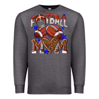 Charcoal Heather American Football Mom Premium Sweatshirt - NancyCooperArtShop