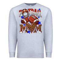 Heather Grey American Football Mom Premium Sweatshirt - NancyCooperArtShop