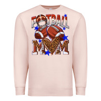 Pale Pink American Football Mom Premium Sweatshirt - NancyCooperArtShop
