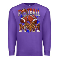 Purple American Football Mom Premium Sweatshirt - NancyCooperArtShop