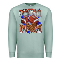 Seafoam American Football Mom Premium Sweatshirt - NancyCooperArtShop