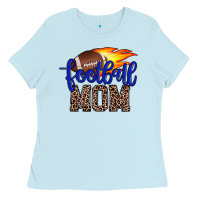 Baby Blue football mom Ladies Tee - JahusDesignShop