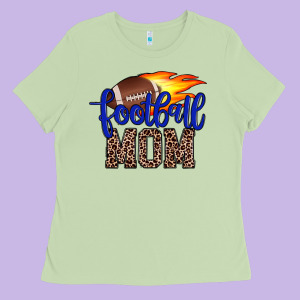 Football Mom Ladies Tee Designed By Jahusdesignshop