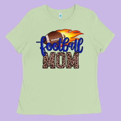 Football Mom Ladies Tee Designed By Jahusdesignshop