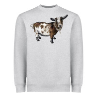 Heather Grey Nigerian Dwarf Goat Heavyweight Sweatshirt - LillyAllenDesigns