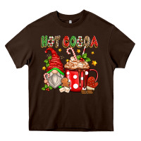 Chocolate Brown hot cocoa gnome Heavy Core Tee - texasbilliewilder