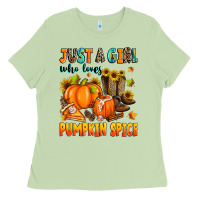Matcha just a girl who loves pumpkin spice Ladies Tee - Zillion Design Studio