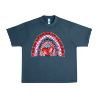 Midnight Navy valentine's day rainbow Urban Heavy Tee - BarkalooDesign