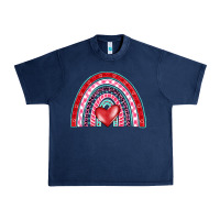 Navy valentine's day rainbow Urban Heavy Tee - BarkalooDesign