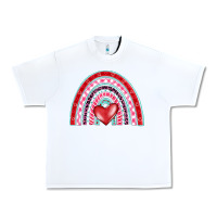 White valentine's day rainbow Urban Heavy Tee - BarkalooDesign