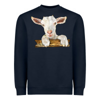 Navy baby cashmere goat Heavyweight Sweatshirt - LillyAllenDesigns