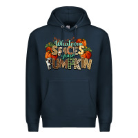 Navy Whatever spices your pumpkin Fall Premium Hoodie - NancyCooperArtShop