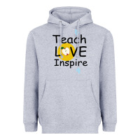 Heather Grey Teach Love Inspire Heavyweight Hoodie - Bettercallsaul