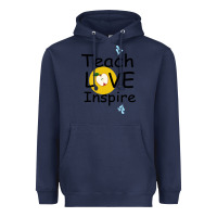 Navy Teach Love Inspire Heavyweight Hoodie - Bettercallsaul